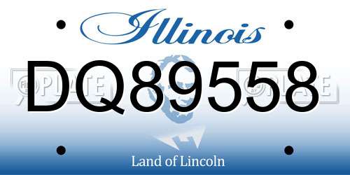 DQ89558 Illinois License Plate