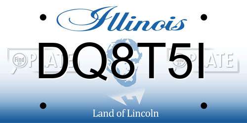 DQ8T5I Illinois License Plate
