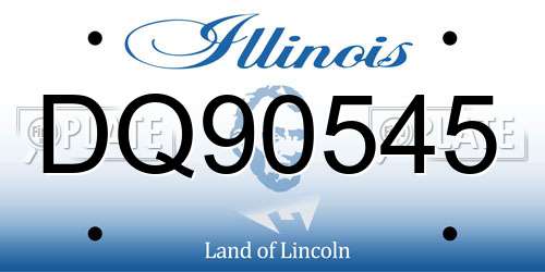 DQ90545 Illinois License Plate