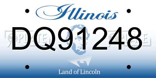 DQ91248 Illinois License Plate