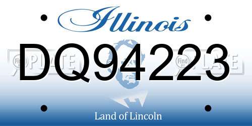 DQ94223 Illinois License Plate