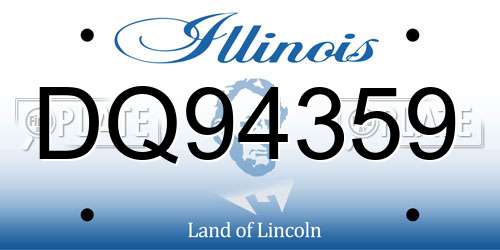 DQ94359 Illinois License Plate