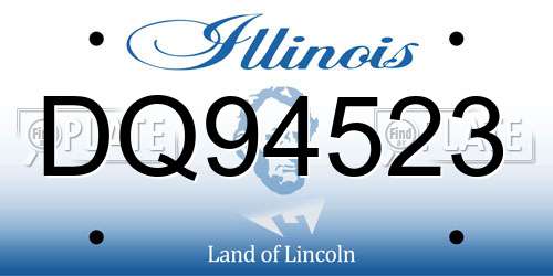 DQ94523 Illinois License Plate