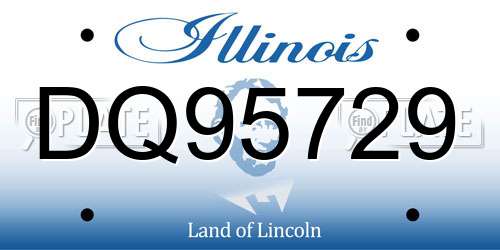 DQ95729 Illinois License Plate