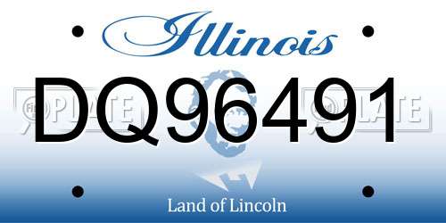 DQ96491 Illinois License Plate