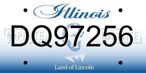 DQ97256 Illinois License Plate