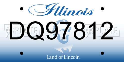 DQ97812 Illinois License Plate
