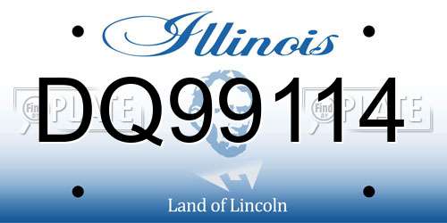 DQ99114 Illinois License Plate