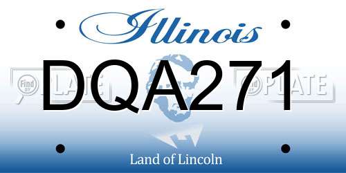 DQA271 Illinois License Plate