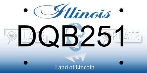 DQB251 Illinois License Plate