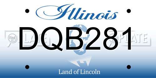 DQB281 Illinois License Plate