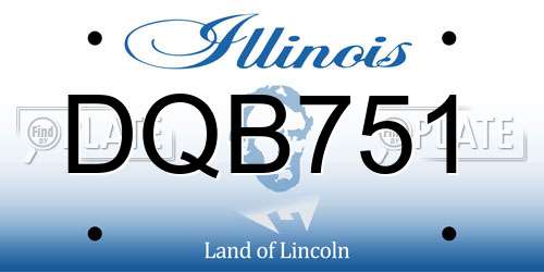DQB751 Illinois License Plate