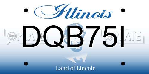 DQB75I Illinois License Plate