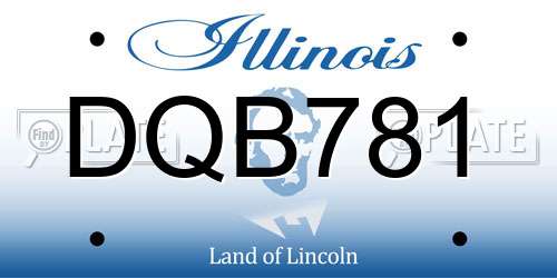 DQB781 Illinois License Plate