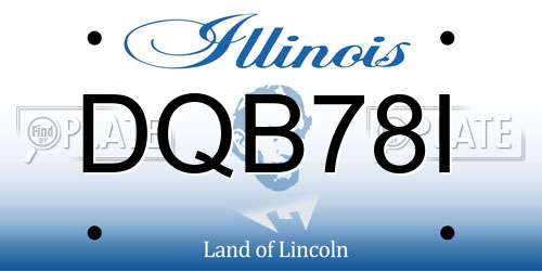 DQB78I Illinois License Plate