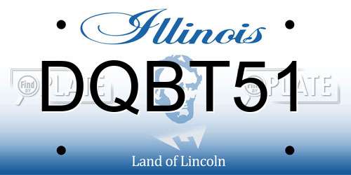 DQBT51 Illinois License Plate