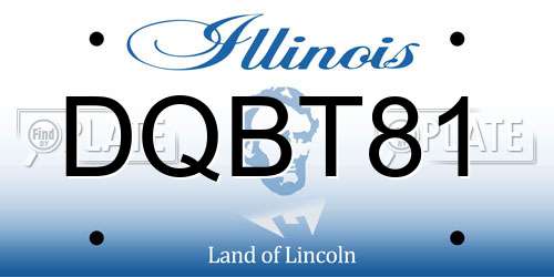 DQBT81 Illinois License Plate