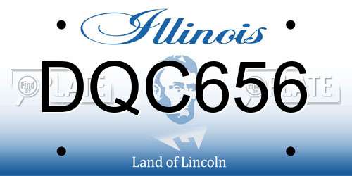 DQC656 Illinois License Plate