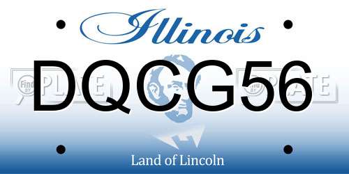 DQCG56 Illinois License Plate