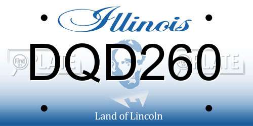 DQD260 Illinois License Plate