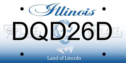DQD26D Illinois License Plate