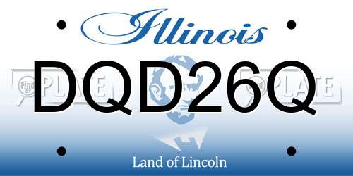 DQD26Q Illinois License Plate