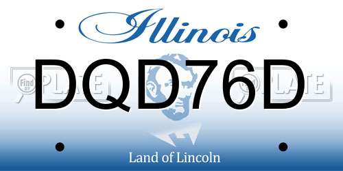 DQD76D Illinois License Plate