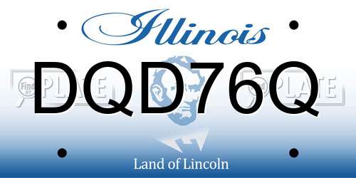 DQD76Q Illinois License Plate