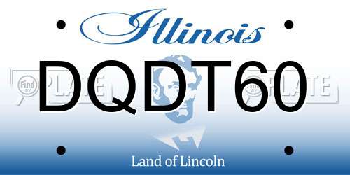 DQDT60 Illinois License Plate