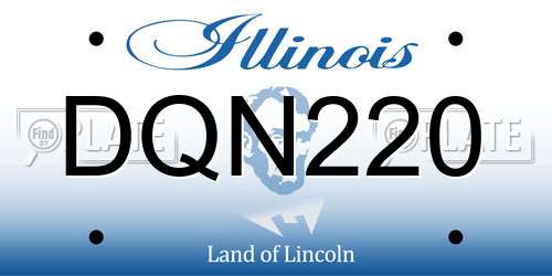 DQN220 Illinois License Plate