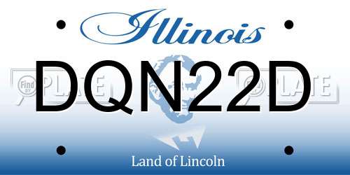 DQN22D Illinois License Plate
