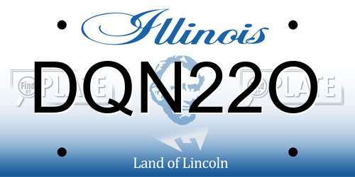 DQN22O Illinois License Plate