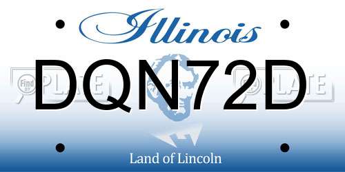 DQN72D Illinois License Plate