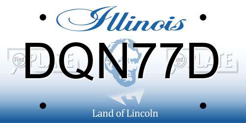 DQN77D Illinois License Plate