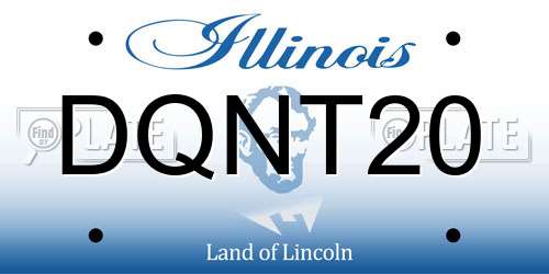 DQNT20 Illinois License Plate