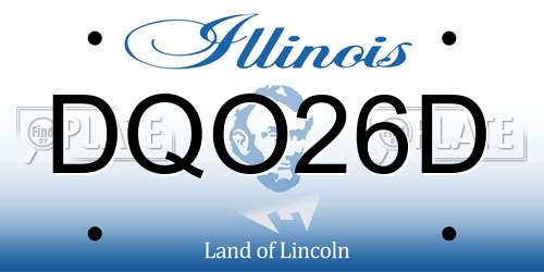 DQO26D Illinois License Plate