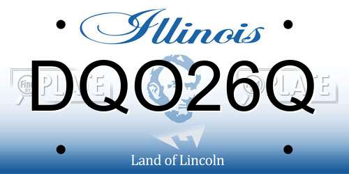 DQO26Q Illinois License Plate