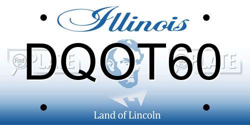 DQOT60 Illinois License Plate