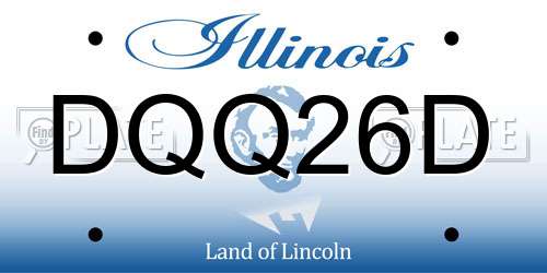 DQQ26D Illinois License Plate