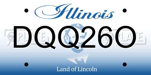 DQQ26O Illinois License Plate