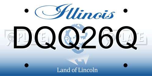 DQQ26Q Illinois License Plate