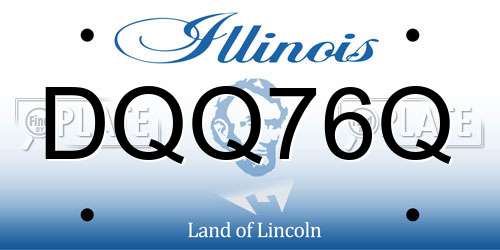 DQQ76Q Illinois License Plate