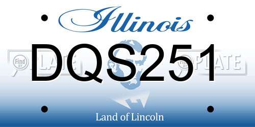 DQS251 Illinois License Plate