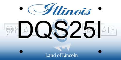 DQS25I Illinois License Plate