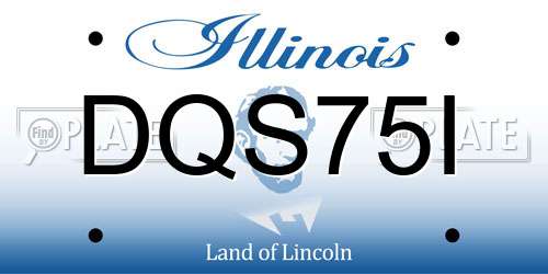 DQS75I Illinois License Plate