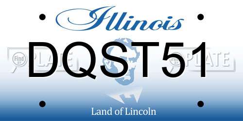 DQST51 Illinois License Plate
