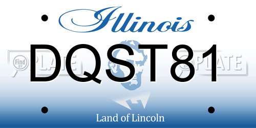 DQST81 Illinois License Plate