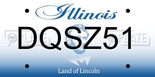 DQSZ51 Illinois License Plate