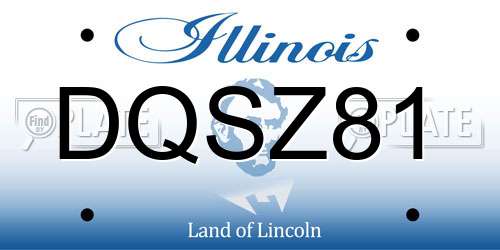 DQSZ81 Illinois License Plate