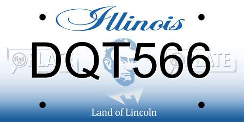 DQT566 Illinois License Plate